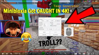 ????@MiniBloxia Got CAUGHT IN 4K Of Using Autoclicker On STREAM! ???????????? (roblox bedwars) ????