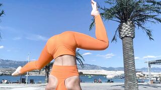 slim flexible body | yoga front folds | contortion stretching #contortion #yoga