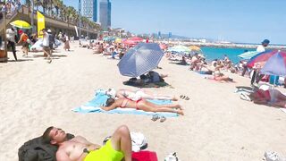 Beach Barceloneta, Barcelona beach walk ????️walking Spain best beaches