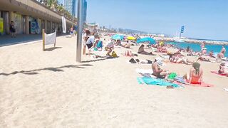 Beach Barceloneta, Barcelona beach walk ????️walking Spain best beaches