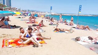 Beach Barceloneta, Barcelona beach walk ????️walking Spain best beaches