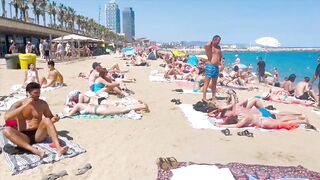 Beach Barceloneta, Barcelona beach walk ????️walking Spain best beaches