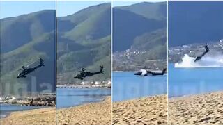 Two dead after helicopter crashes off of Greek beach