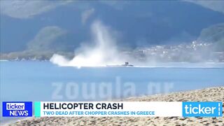 Two dead after helicopter crashes off of Greek beach