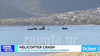 Two dead after helicopter crashes off of Greek beach