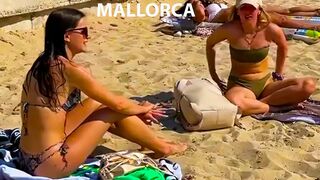 IBIZA Beach Summer - MALLORCA SPAIN S'Arenal Beach Listen The Music And Walking 4K