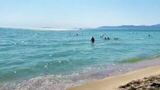 IBIZA Beach Summer - MALLORCA SPAIN S'Arenal Beach Listen The Music And Walking 4K