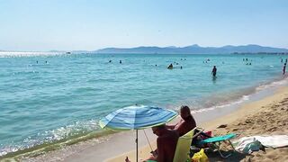 IBIZA Beach Summer - MALLORCA SPAIN S'Arenal Beach Listen The Music And Walking 4K