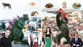 Kong vs Godzilla in different languages meme compilation