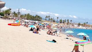 Barcelona beach walk, beach Somorrostro????walking Spain best beaches