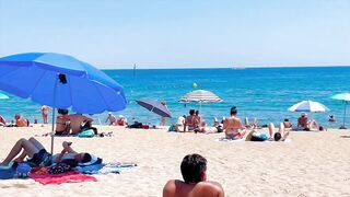 Barcelona beach walk, beach Somorrostro????walking Spain best beaches