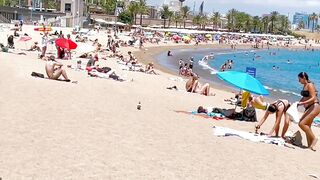 Barcelona beach walk, beach Somorrostro????walking Spain best beaches