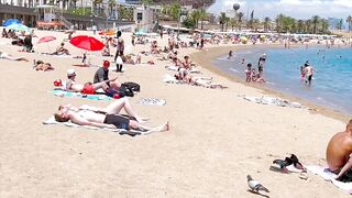 Barcelona beach walk, beach Somorrostro????walking Spain best beaches