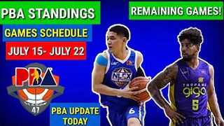 PBA update today | Standings | Games Schedule July 15 to July 22 | Philippine Cup 2022