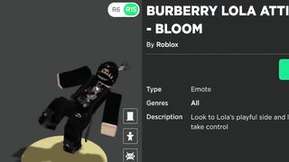 FREE EMOTE! HOW TO GET BURBERRY LOLA ATTITUDE - BLOOM (ROBLOX BURBERRY EVENT)