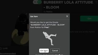 FREE EMOTE! HOW TO GET BURBERRY LOLA ATTITUDE - BLOOM (ROBLOX BURBERRY EVENT)