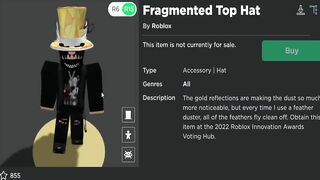 FREE ACCESSORY! HOW TO GET Fragmented Top Hat! (ROBLOX INNOVATION AWARDS 2022 EVENT)