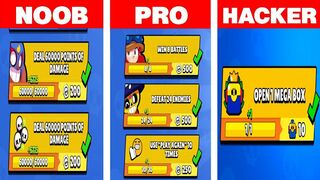 BRAWL STARS QUEST REWARDS - NOOB vs PRO vs HACKER / Animation