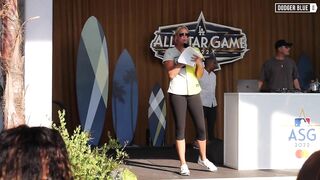 2022 All-Star Celebrity Softball Game: Bad Bunny & Jennie Finch introduce teams