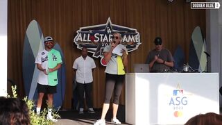 2022 All-Star Celebrity Softball Game: Bad Bunny & Jennie Finch introduce teams