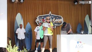 2022 All-Star Celebrity Softball Game: Bad Bunny & Jennie Finch introduce teams