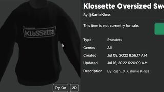 FREE ACCESSORIES! HOW TO GET Klossette x Builder_Boy Purse & Klossette Oversized Sweater! (ROBLOX)