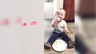 Funny Baby Loves Food - Babies Eating Compilation #3