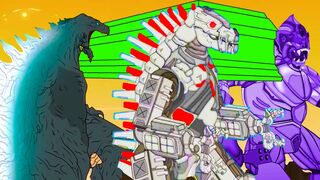 Godzilla Earth vs Mechagodzilla | Godzilla Funny Cartoon Compilation - Coffin Dance Meme Cover