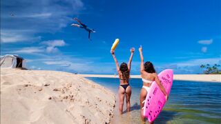 SLIP ‘N’ SLIDE OF DEATH v.s GIRLS IN BIKINIS! (HAWAII)