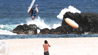 SLIP ‘N’ SLIDE OF DEATH v.s GIRLS IN BIKINIS! (HAWAII)