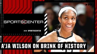 A'ja Wilson ties Aces' franchise record for MOST 20-PT games | SportsCenter