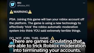 ROBLOX GAMES ARE TERMINATING PLAYERS *WARNING*