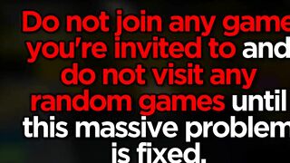 ROBLOX GAMES ARE TERMINATING PLAYERS *WARNING*