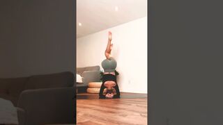 Yoga Girl Amazing Headstand Stretching flexibility balance #shorts #yoga