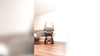 Yoga Girl Amazing Headstand Stretching flexibility balance #shorts #yoga