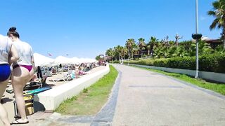 ANTALYA SIDE Beach walk #TURKIYE #turkey #side #beach #antalya