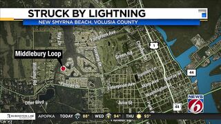 Man struck by lightning in New Smyrna Beach in critical condition, officials say