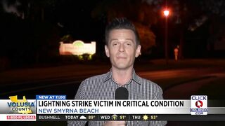 Man struck by lightning in New Smyrna Beach in critical condition, officials say