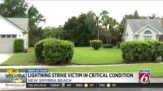 Man struck by lightning in New Smyrna Beach in critical condition, officials say