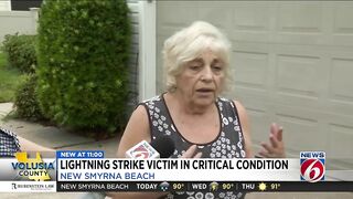 Man struck by lightning in New Smyrna Beach in critical condition, officials say