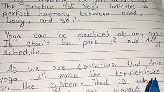 My Yoga Schedule will be essay in english/ Paragraph on My Yoga Schedule will be(150 words)