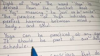 My Yoga Schedule will be essay in english/ Paragraph on My Yoga Schedule will be(150 words)