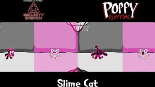 [Animation] BLACK VS PINK Food Challenge Comparison | Bunzo,Freddy vs Kissy Missy Mukbang| SLIME CAT