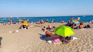 Barcelona beach walk/ beach Sant Miquel ????walking Spain best beaches