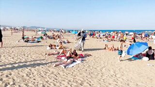 Barcelona beach walk/ beach Sant Miquel ????walking Spain best beaches