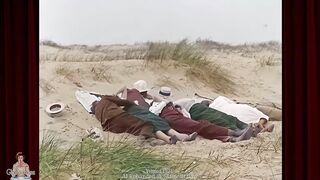 A Day at the Beach - c.1921 | AI Colorized Sound Film 4k hdr 60fps