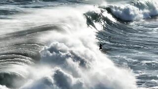 Drone footage of Newport Beach’s Wedge as it goes wild with largest swell of summer season.