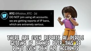 My Roblox Dora Account Was Banned... ????????