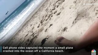 Watch: Video Shows Small Plane Crash Into Ocean Off California Beach