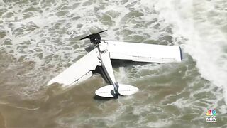 Watch: Video Shows Small Plane Crash Into Ocean Off California Beach